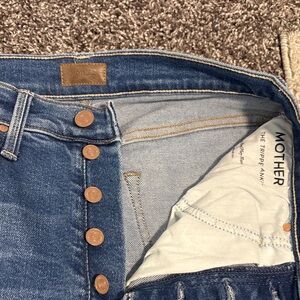 MOTHER Indigo Button-Fly Jeans